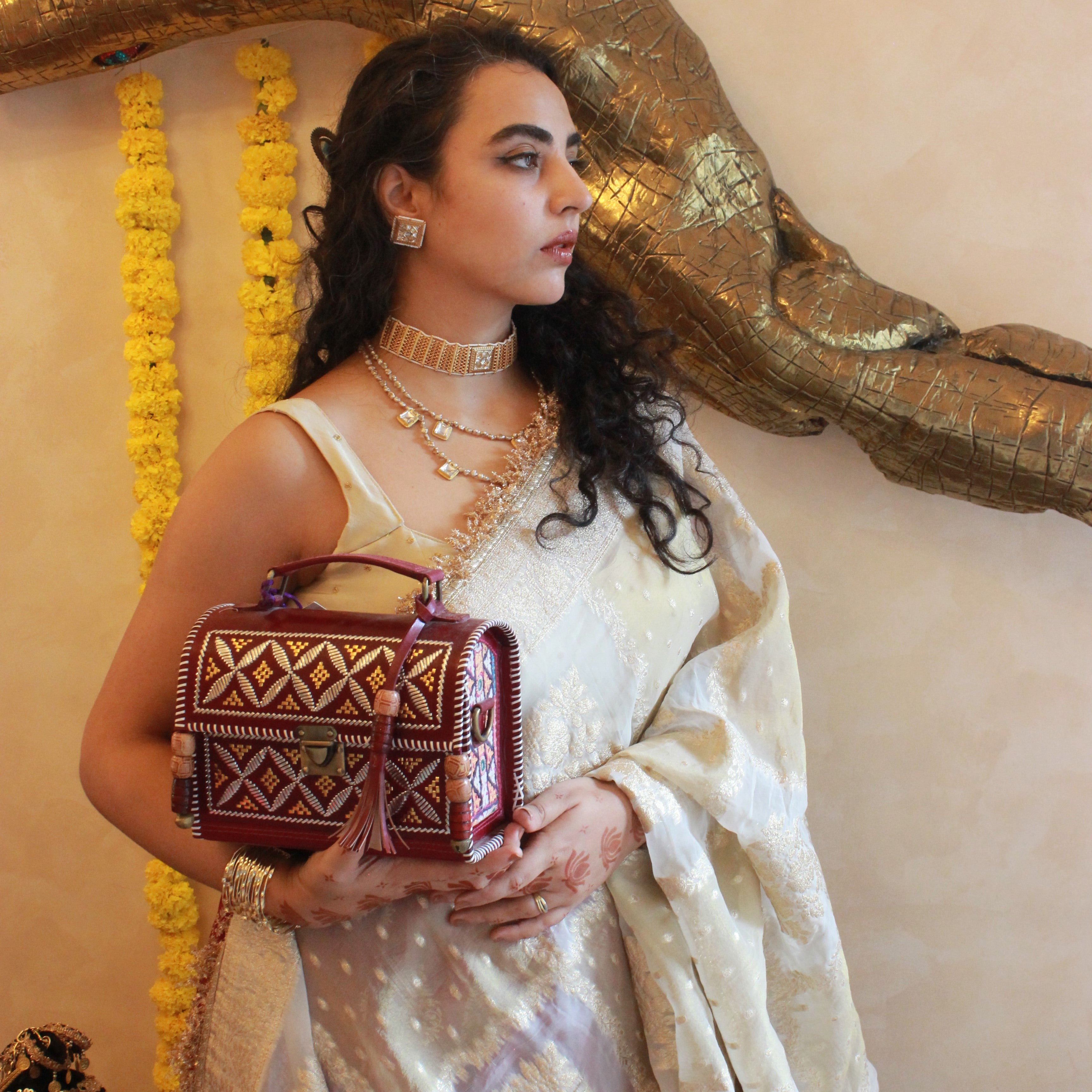 Nakshatriya Zari Embroidered Bag