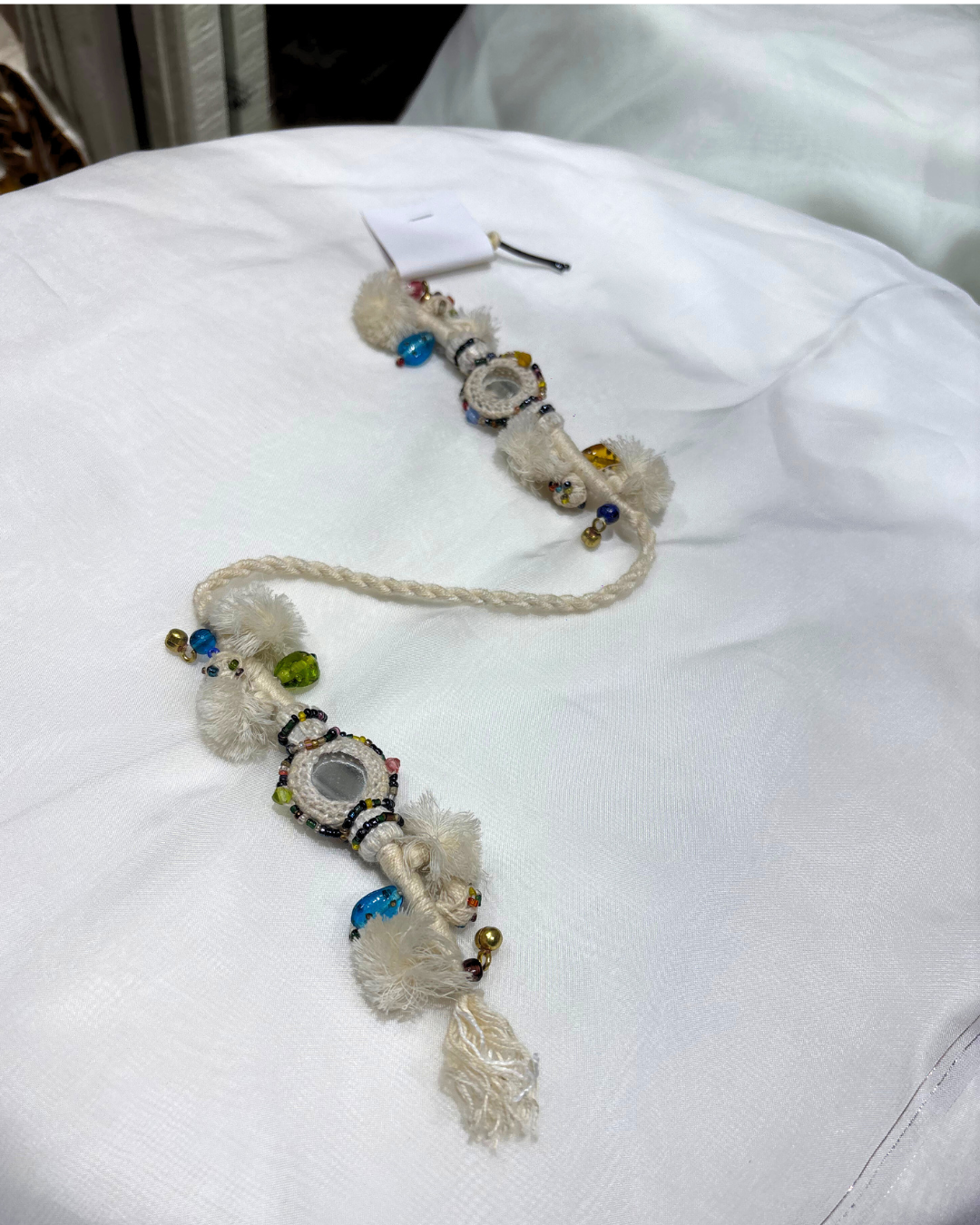 Handcrafted Hair String White