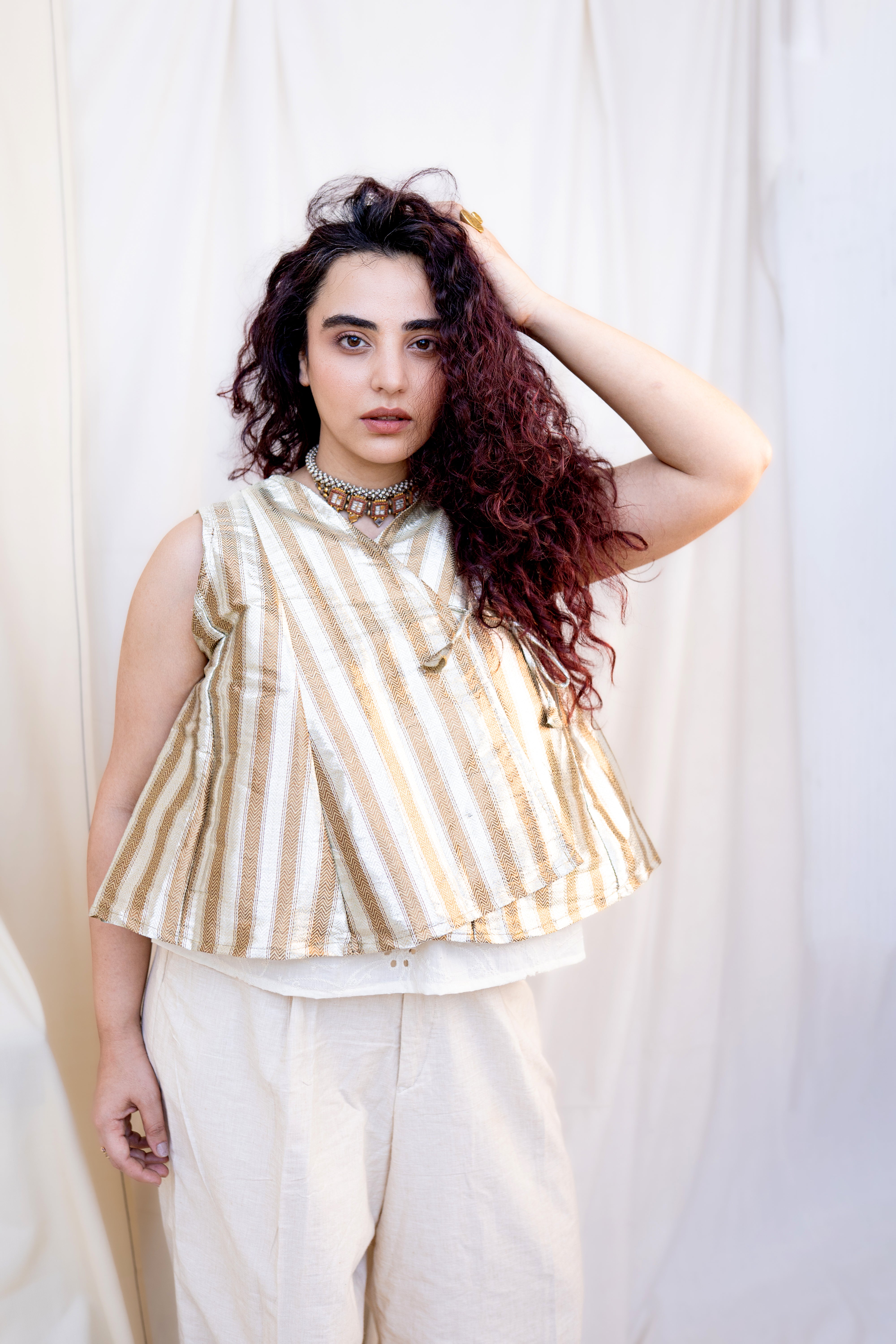 Metallic angrakha Jacket