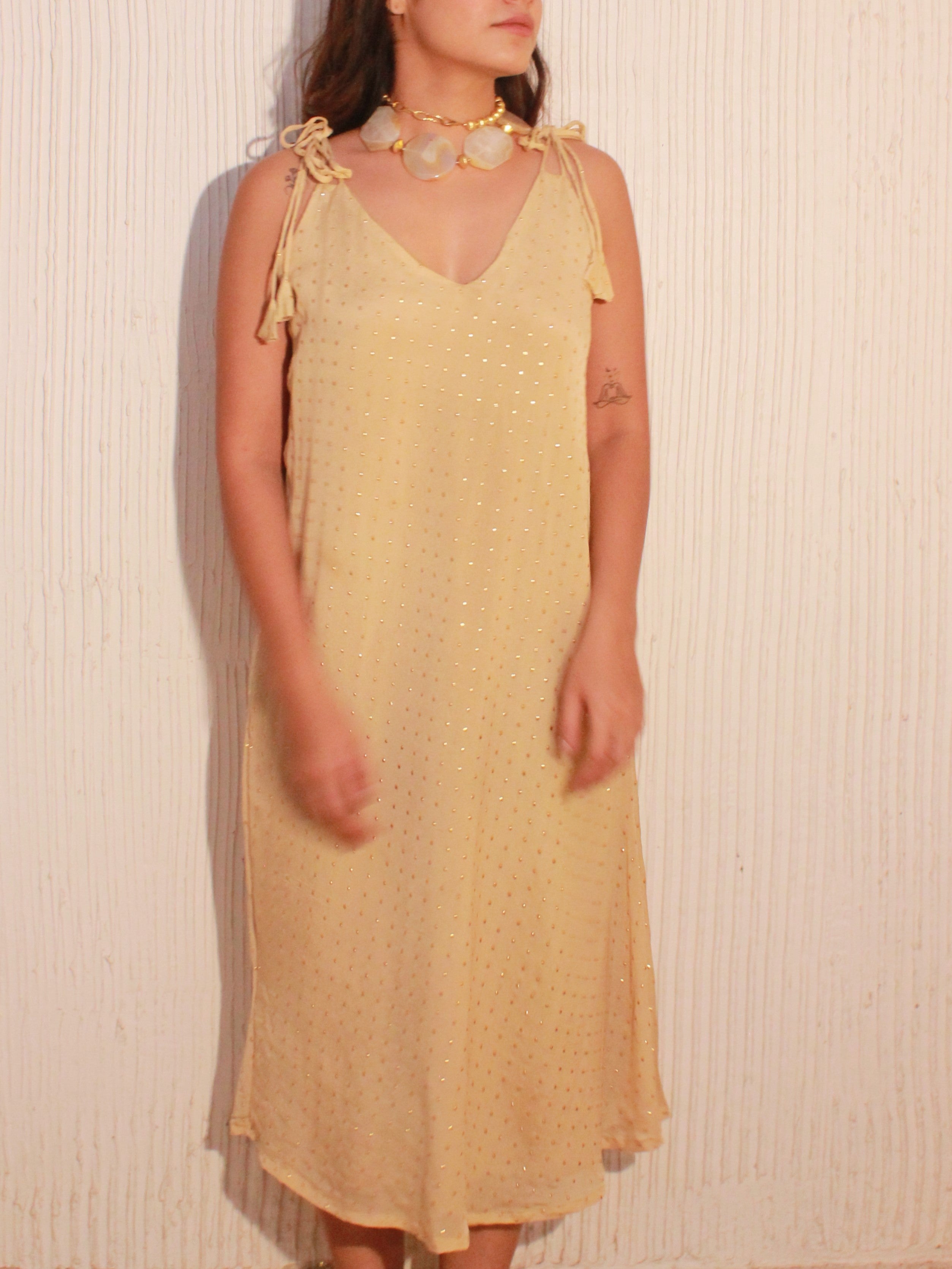 Mridyudyaan Glimmer Slip Dress