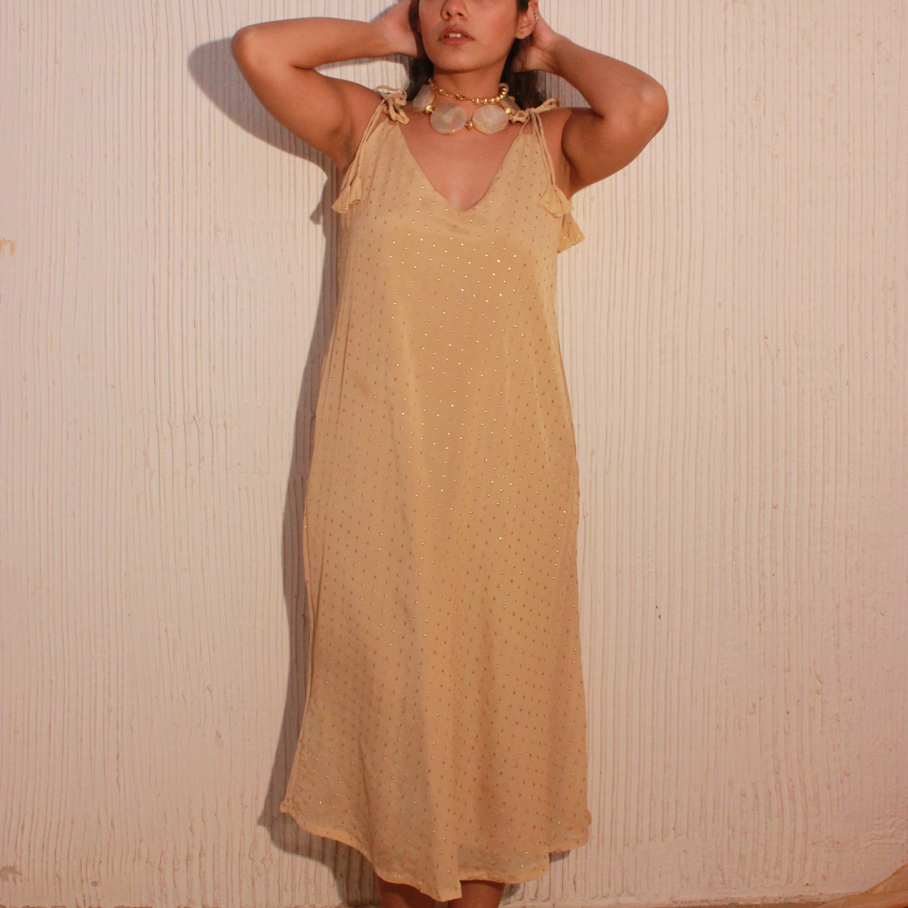 Mridyudyaan Glimmer Slip Dress