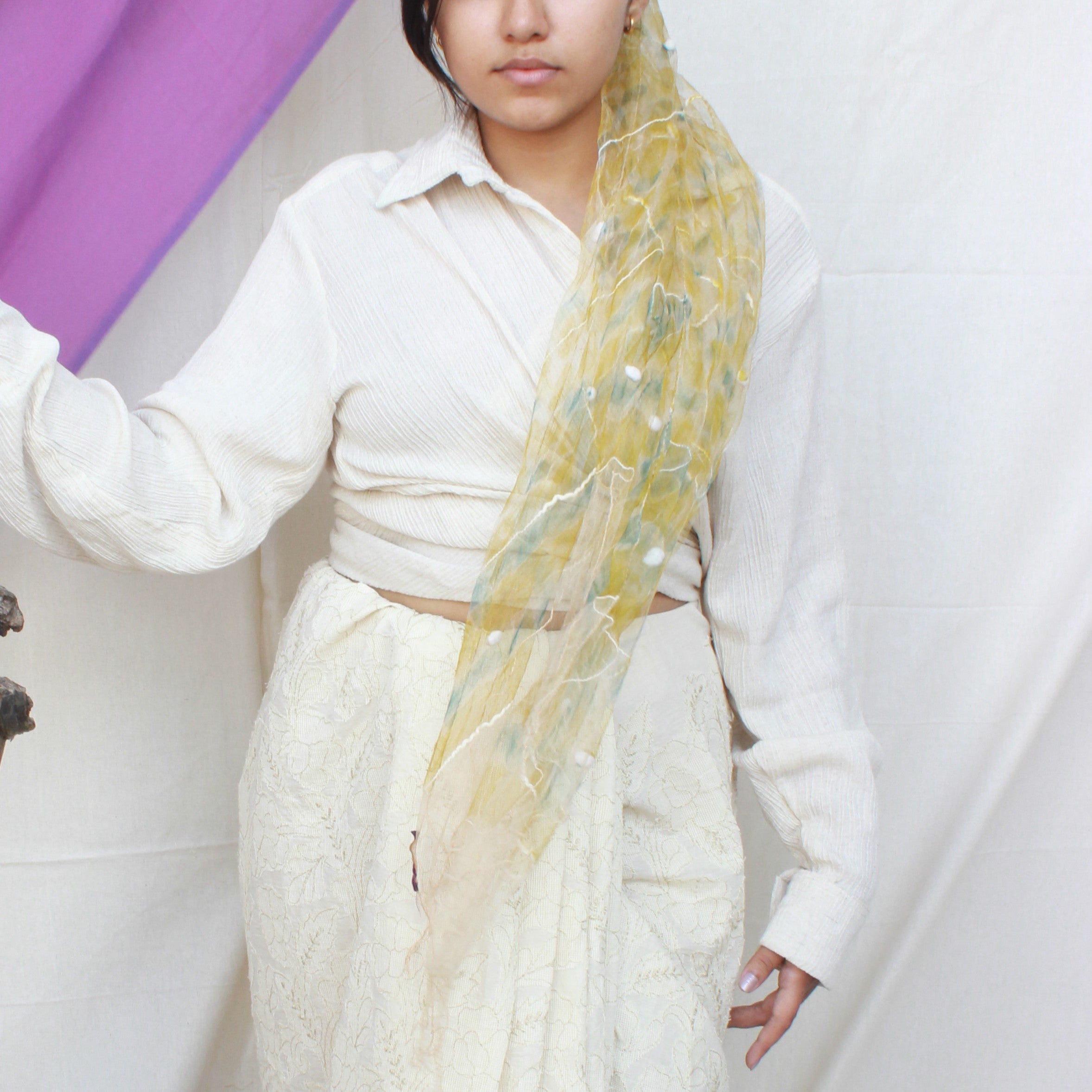 Mirage Scarf in yellow green
