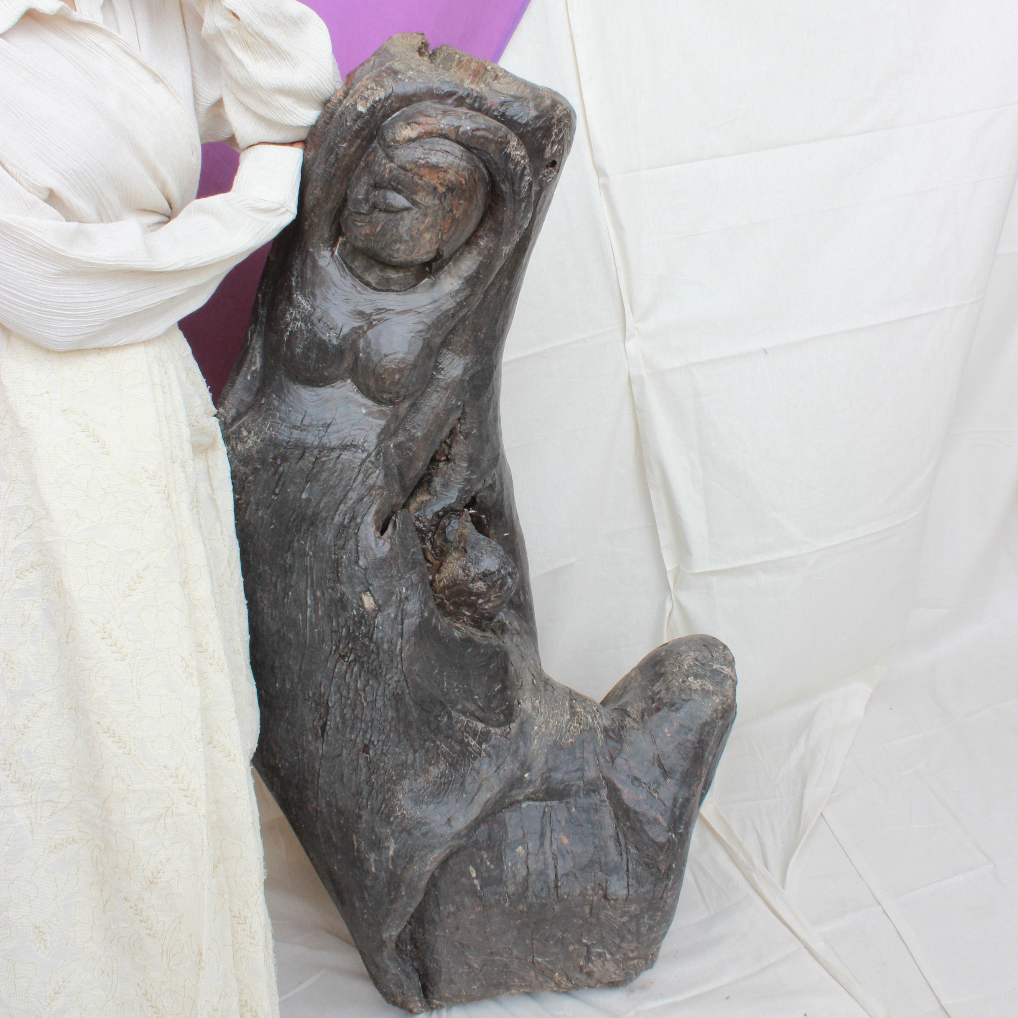Vanadevi (Wood Sculpture)