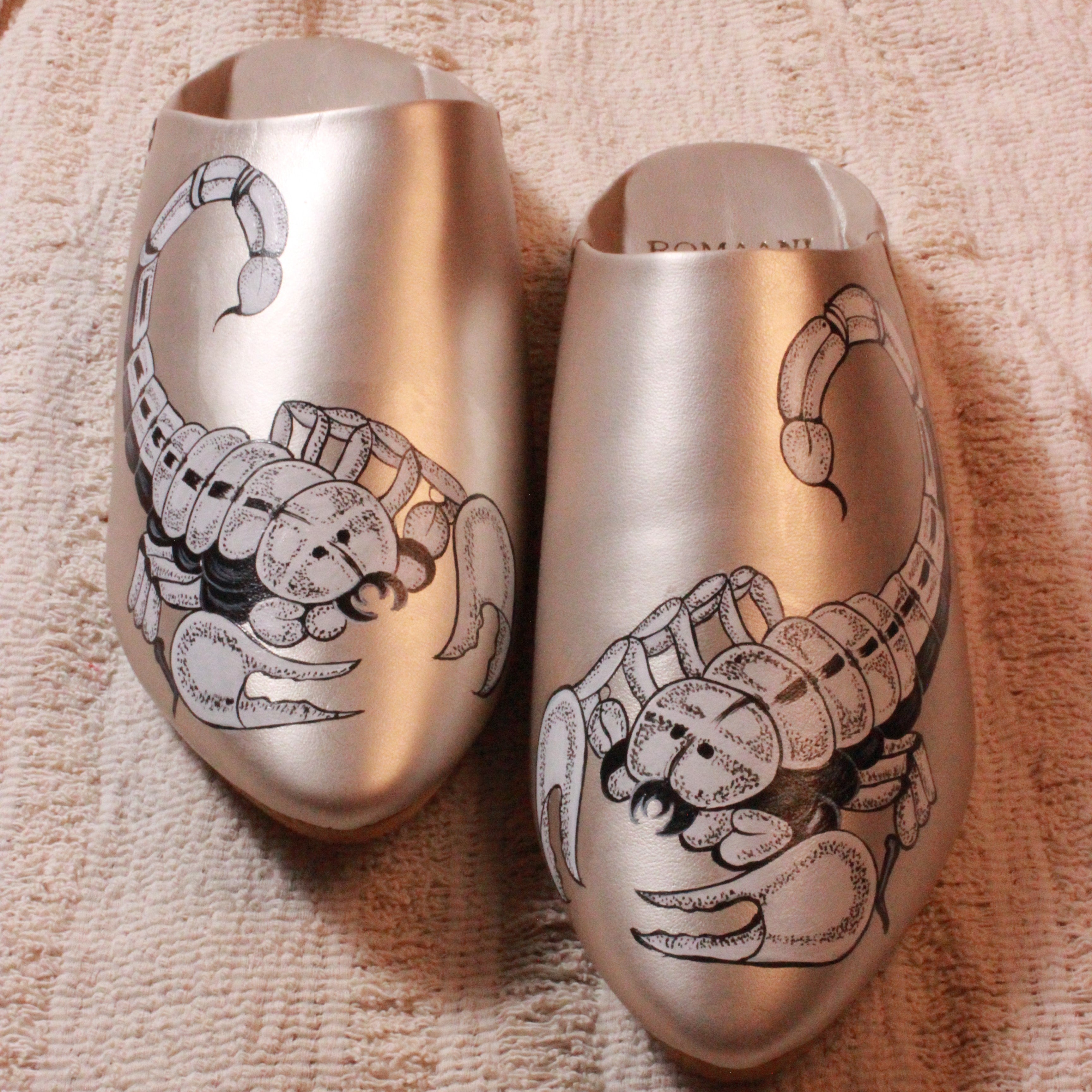 Scorpio Handpainted Vegan Baboush