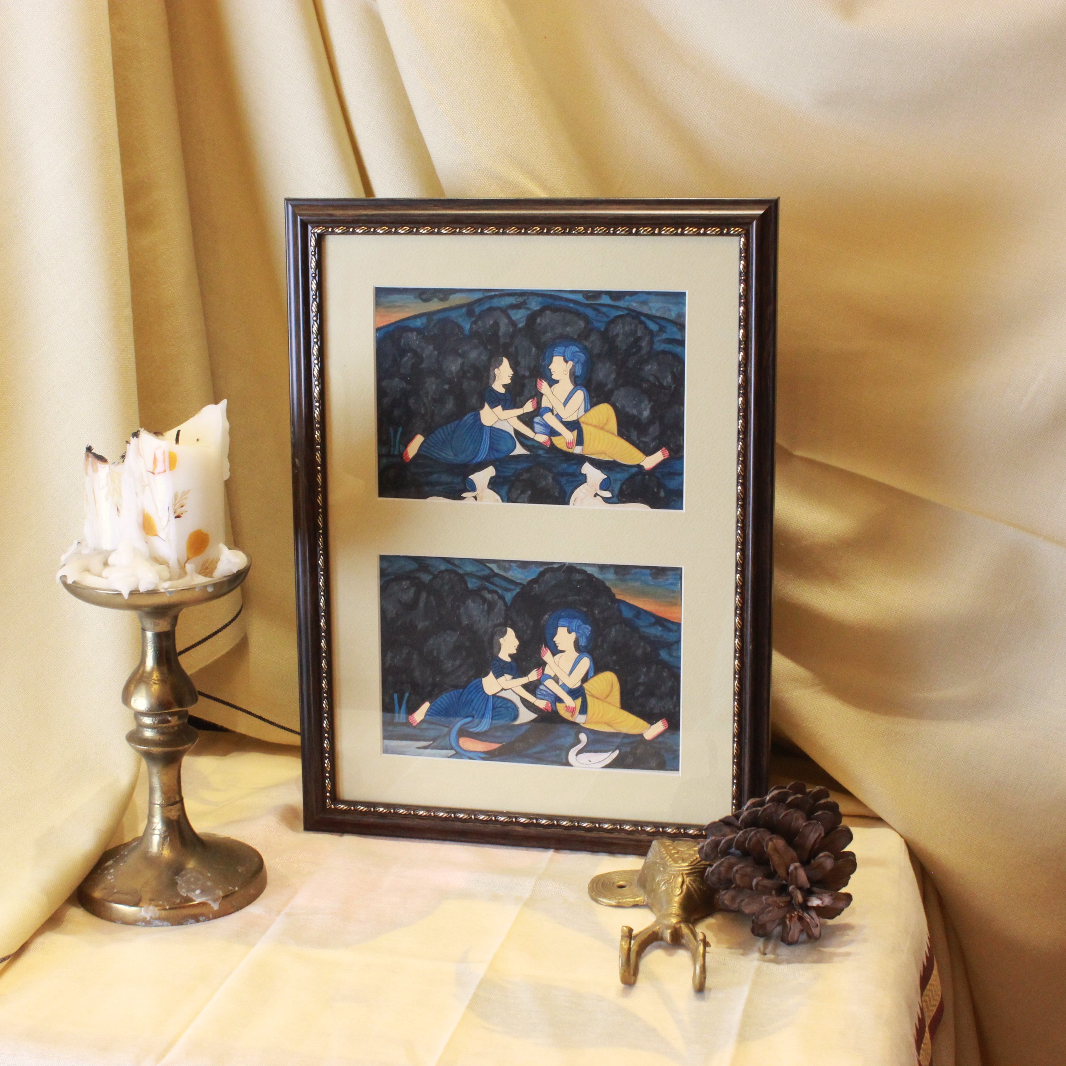 Krishna Radha Pichwai Double Painting