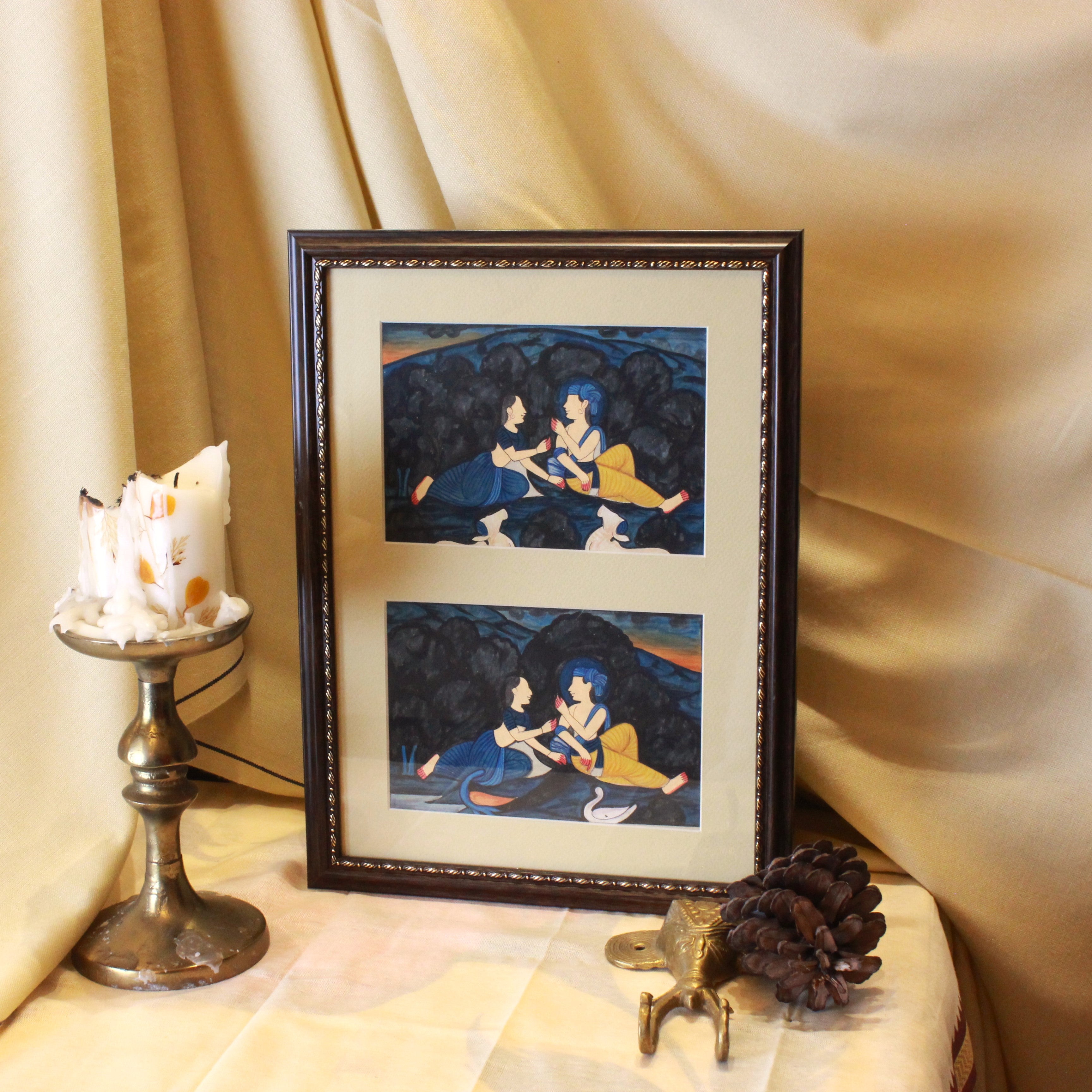 Krishna Radha Pichwai Double Painting