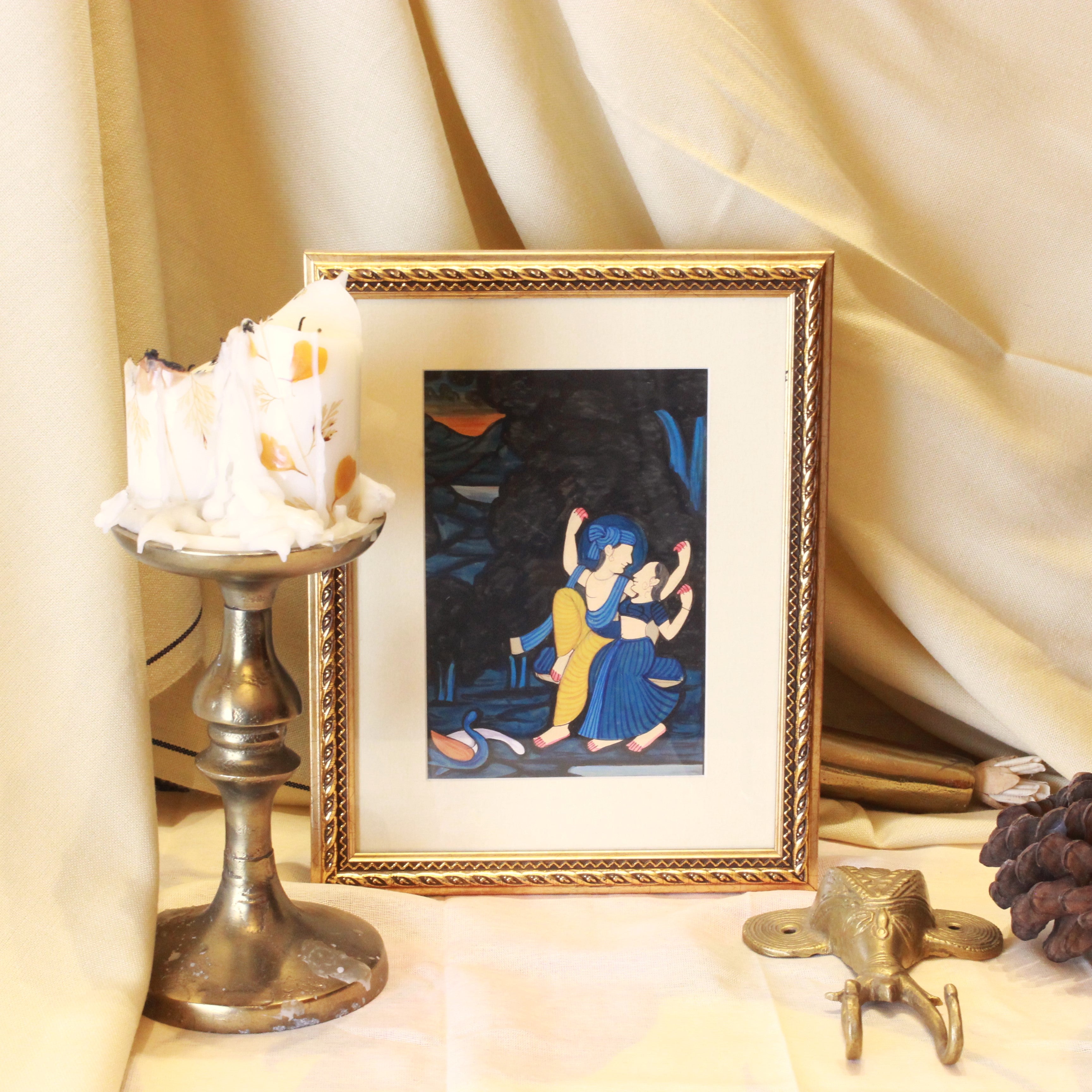Krishna Half Pichwai Singles Painting