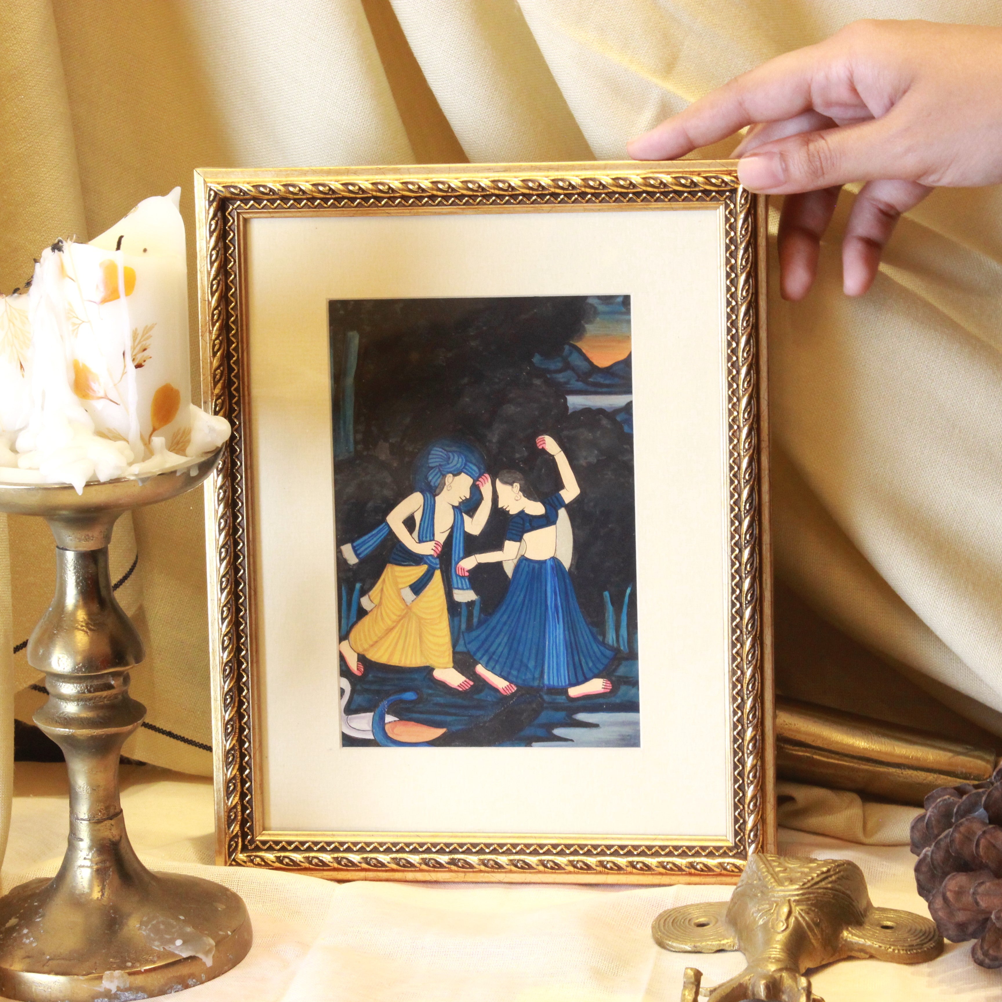 Krishna Half Pichwai Singles Painting