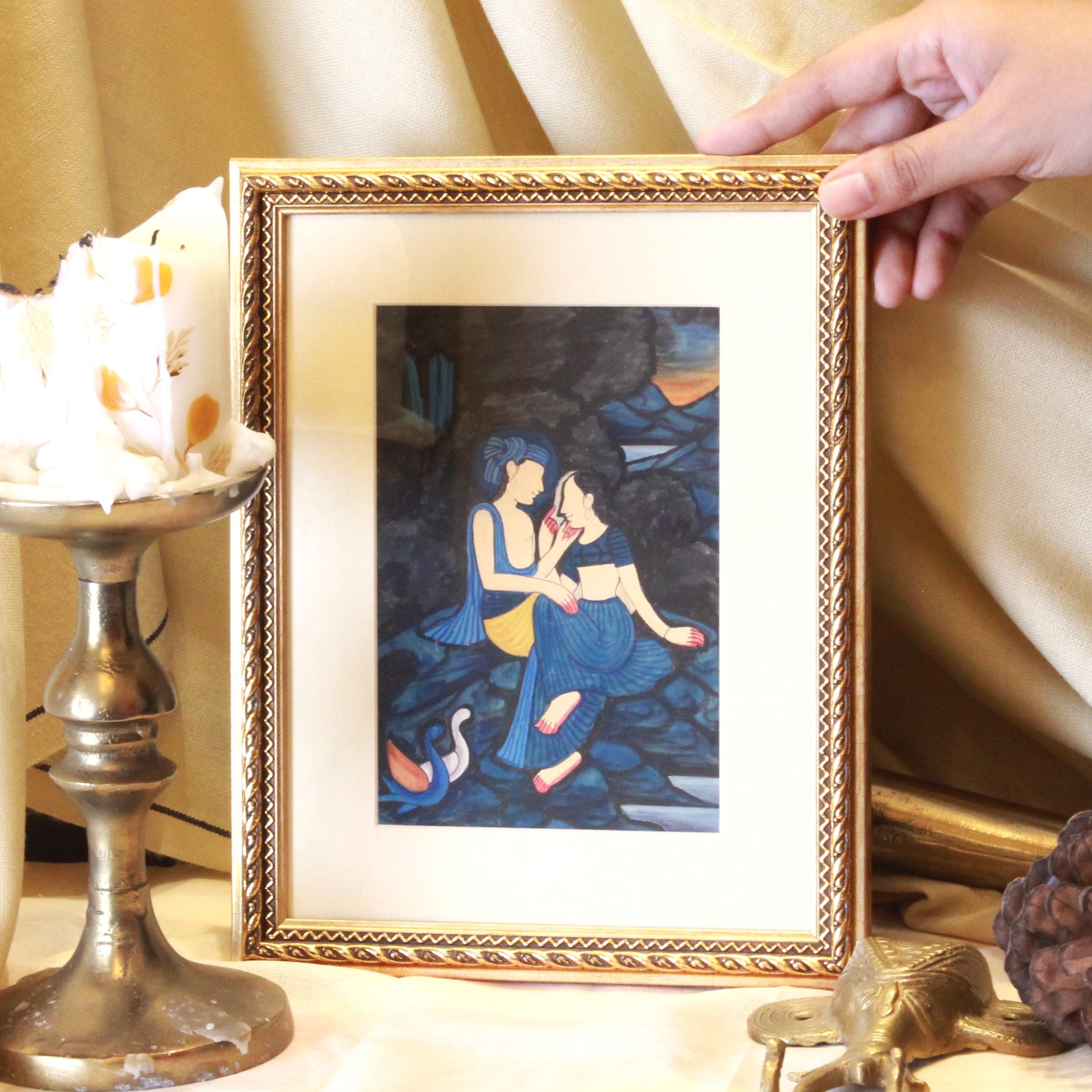 Krishna Half Pichwai Singles Painting