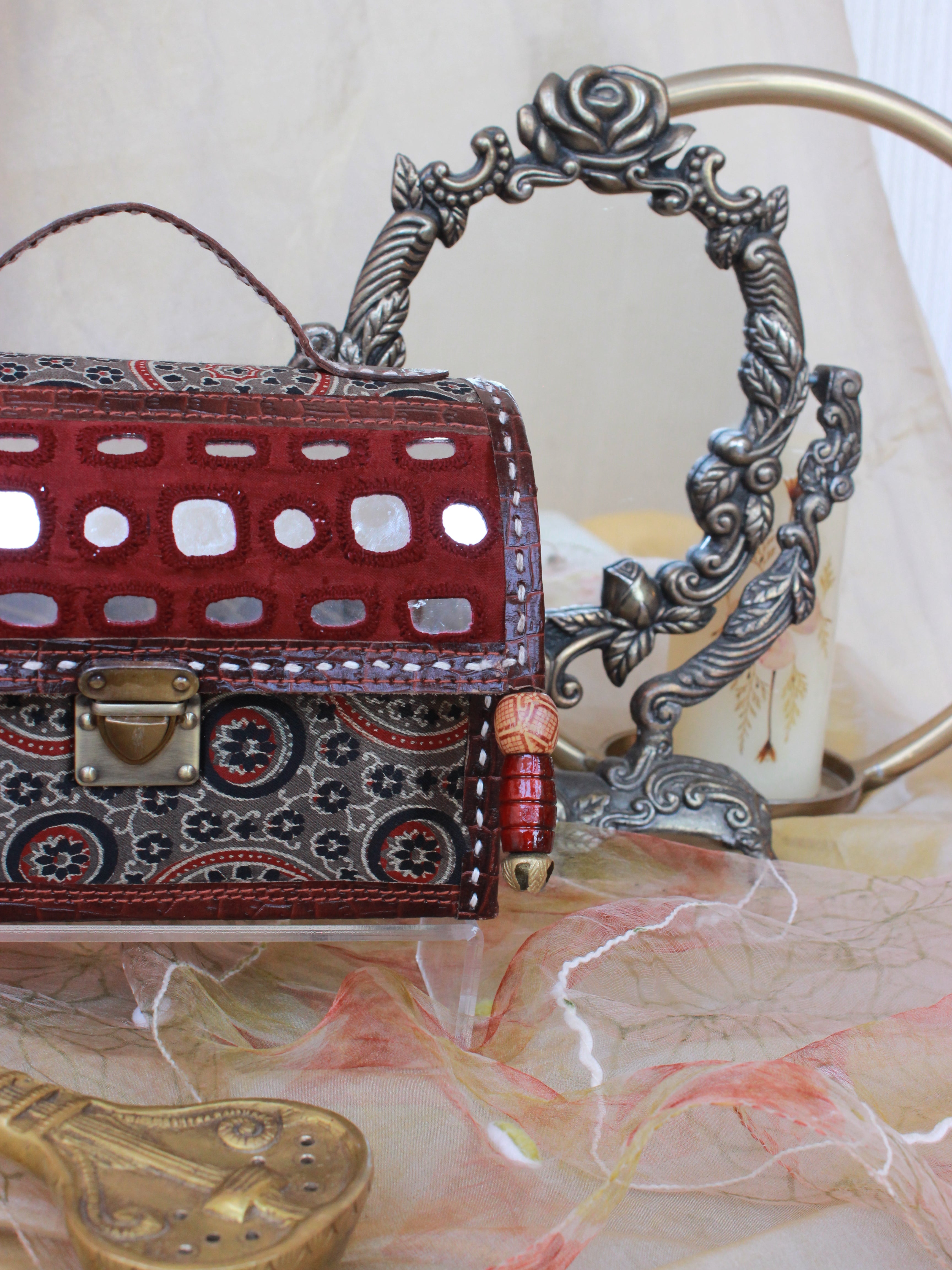 Shish Kala Ajrakh Bag