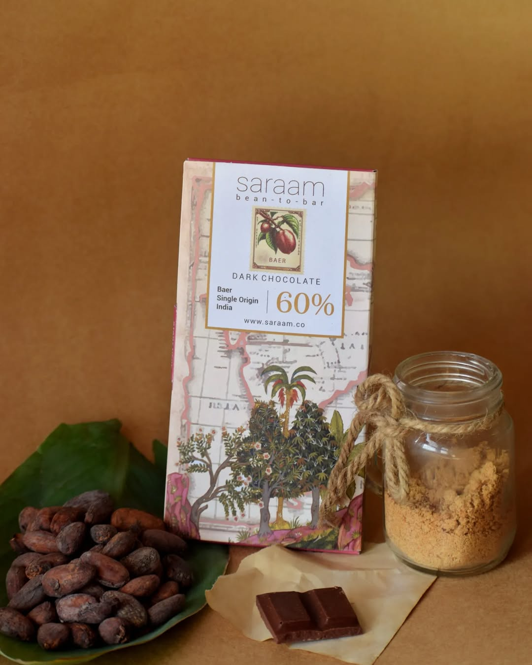 Saraam | 60% Dark Chocolate | Baer | Single-Origin | India | 70 gm