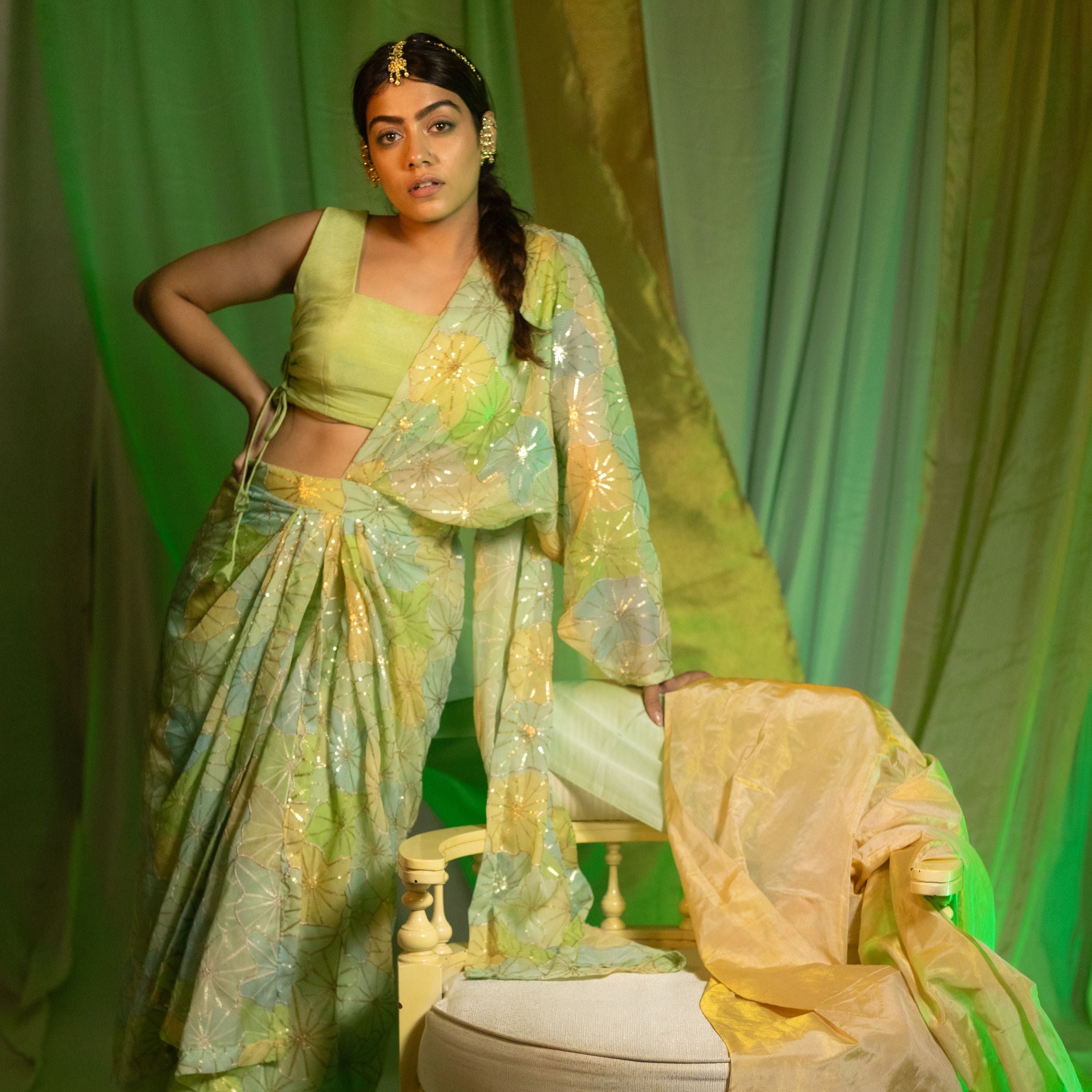 Barkha Saree Drape (Set of 3)