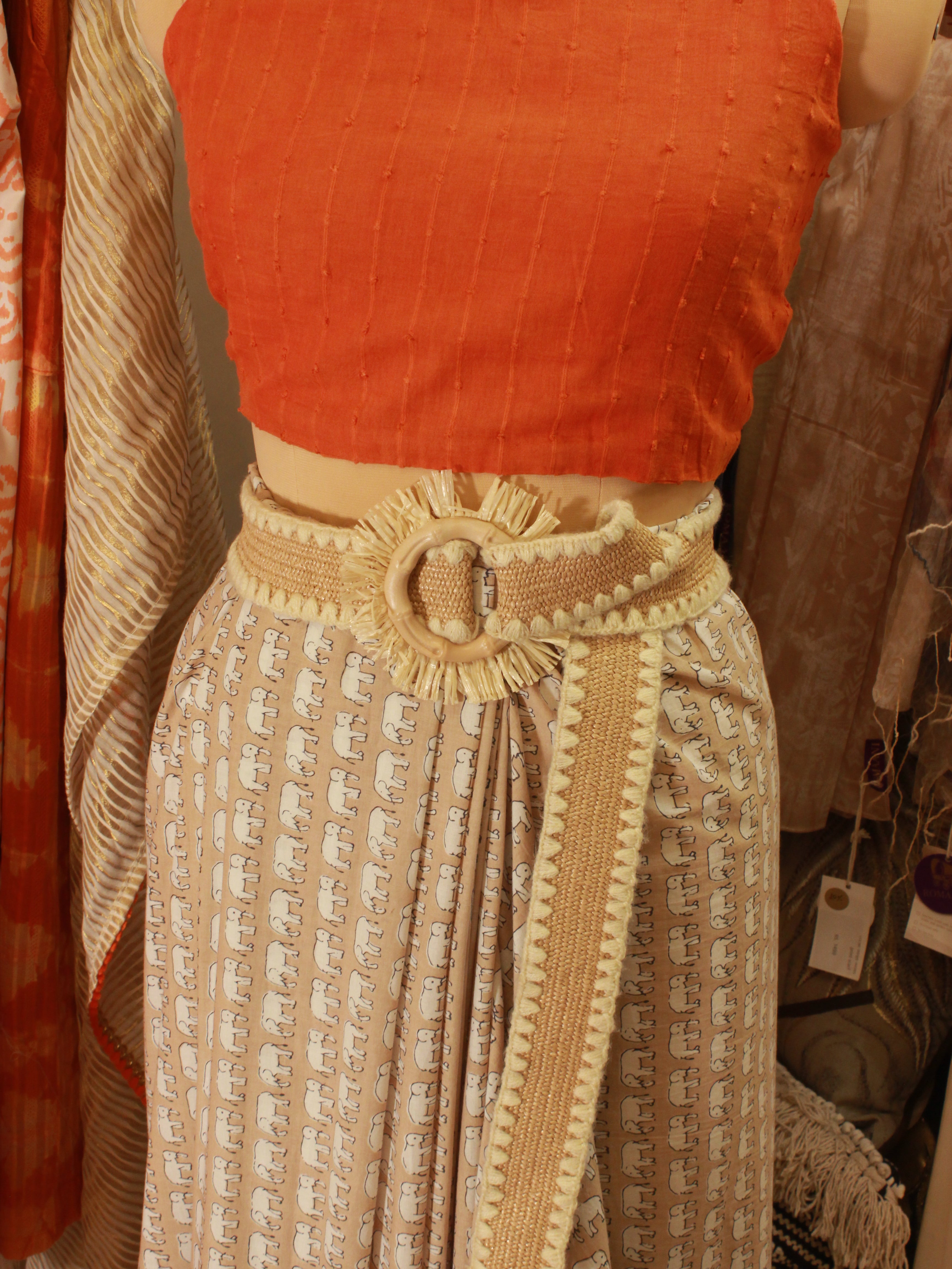 Embroidered Jute Belt