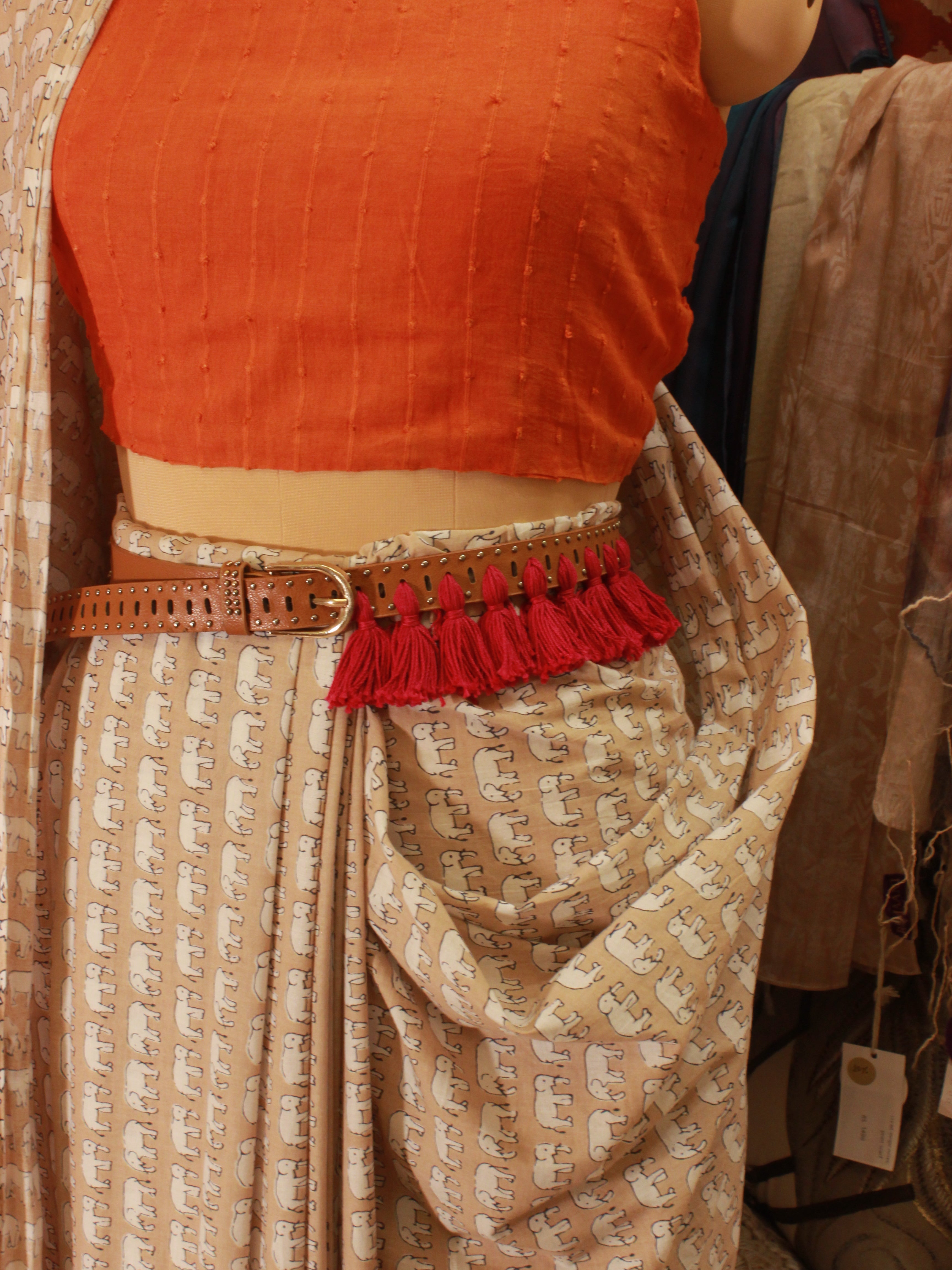 Pink Tasseled Belt