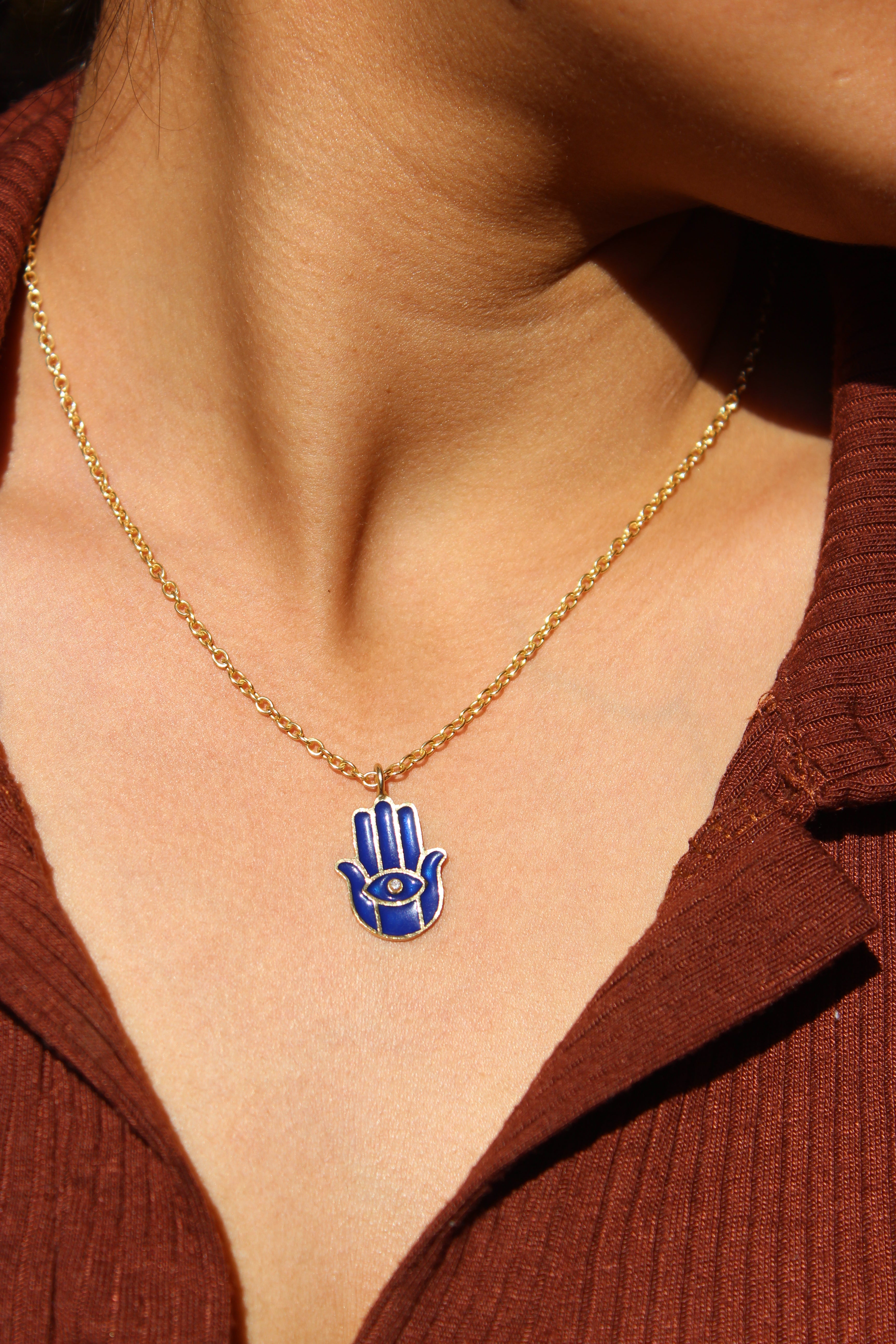 Neelam Hamsa Neckpiece