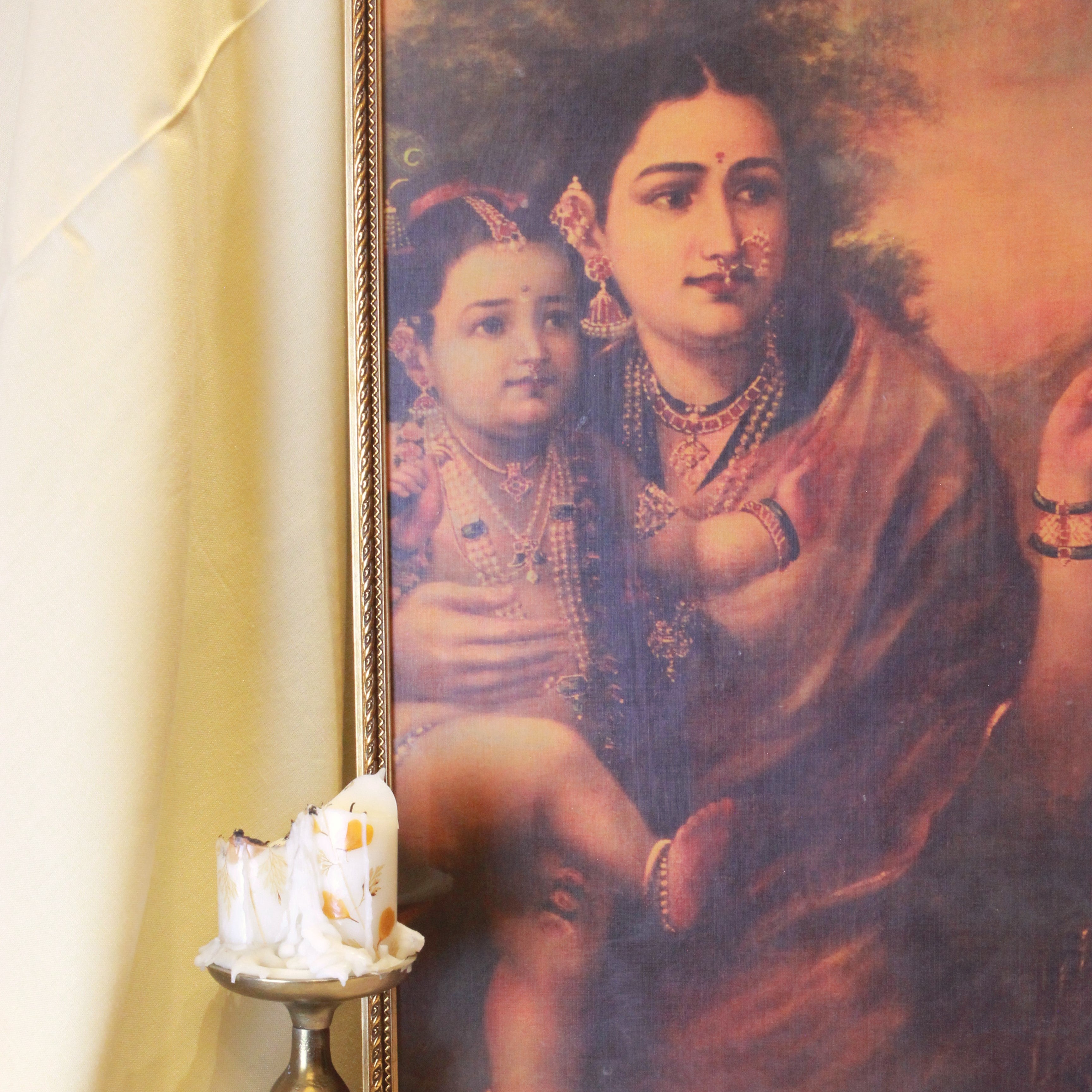 Oligarchs of Raja Ravi Verma Painting - Yasoda Krishna